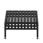 Tabouret de jardin Akona Polyrotin / Tissu - Noir / Gris