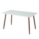 Table de jardin Hawi Plexiglas / Acier - Blanc / Marron