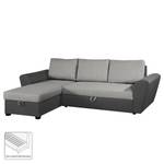 Ecksofa Rufus Webstoff - Grau / Anthrazit - Longchair davorstehend links