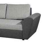 Ecksofa Rufus Webstoff - Grau / Anthrazit - Longchair davorstehend links