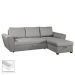 Ecksofa Rufus Webstoff - Grau - Longchair davorstehend rechts