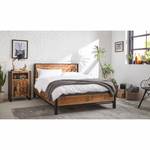 Tweepersoonsbed Iron Beige - Massief hout - 146 x 100 x 212 cm