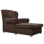 XXL-fauteuil Izabal Ribfluweel - Bruin