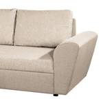 Ecksofa Rufus Webstoff - Kaschmir - Longchair davorstehend links