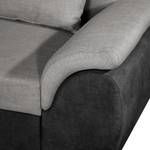 Ecksofa Roseburg Microfaser - Grau - Longchair davorstehend links