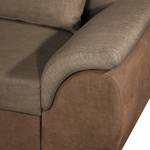 Ecksofa Roseburg Microfaser - Muskat - Longchair davorstehend links