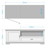 TV-Lowboard Jasmund I Weiß