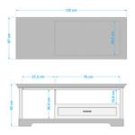 Salontafel Jasmund Wit