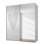 Armoire à portes coulissantes Herzberg Blanc alpin - Largeur : 181 cm