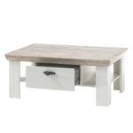 Table basse Lewk I Imitation pin blanc / Imitation pin