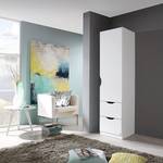 Armoire Freiham Blanc alpin - Largeur : 47 cm - Sans portes miroir