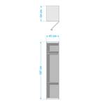 Armoire Freiham Blanc alpin - Largeur : 47 cm - Sans portes miroir