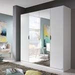 Armoire Freiham Blanc alpin - Blanc alpin - Largeur : 181 cm - Avec portes miroir