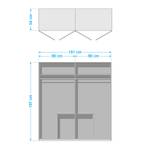 Drehtürenschrank Freiham Alpinweiß - Breite: 181 cm - Ohne Spiegeltür/-en
