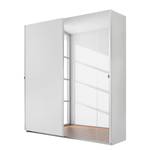 Armoire à portes coulissantes Panorama Blanc alpin - Blanc alpin / Verre de miroir - Largeur : 181 cm