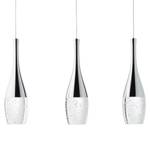 LED-hanglamp Prosecco II Glas/staal - 3 lichtbronnen