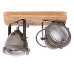 Plafondlamp Carmen Wood I Staal - Aantal lichtbronnen: 2