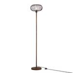 Lampadaire Race Plexiglas / Acier - 1 ampoule - Marron