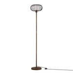 Lampadaire Race Plexiglas / Acier - 1 ampoule - Marron