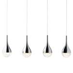 LED-hanglamp Frizzante Glas/staal - Aantal lichtbronnen: 4