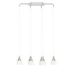 Suspension Moon II Verre / Acier - 6 ampoules