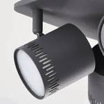 LED-plafondlamp Cavi V Plexiglas/staal - 4 lichtbronnen