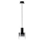 LED-Pendelleuchte Beth I Glas / Stahl - 1-flammig - Schwarz