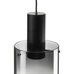 Suspension Beth I Verre / Acier - 1 ampoule - Noir