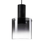 Suspension Beth I Verre / Acier - 1 ampoule - Noir