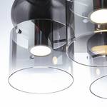 Plafonnier Beth II Verre / Acier - 3 ampoules - Noir