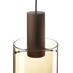 Suspension Beth II Verre / Acier - 2 ampoules - Marron