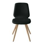 Stoelen Stave III (set van 2) Geweven stof/massief eikenhout - licht eikenhout - Antraciet - Beige