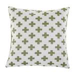 Coussin décoratif Aida Tissu - Beige / Vert