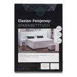 Elastan-Feinjersey-Spannbettttuch Smood Baumwollstoff / Elastan - Beige - 200 x 200 cm