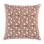 Coussin décoratif Zoe Tissu - Marron rouge / Beige