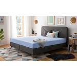 Elastan-Feinjersey-Spannbettttuch Smood Baumwollstoff / Elastan - Pastellblau - 160 x 200 cm