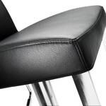 Chaise de bar Mybreak II Imitation cuir / Acier - Noir / Acier inoxydable