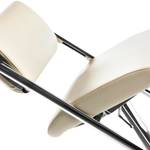 Chaise de bar myJet Imitation cuir / Acier - Chrome - Beige