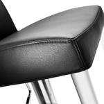 Chaise de bar Mybreak Imitation cuir / Acier - Chrome - Noir / Chrome