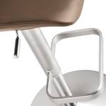 Chaise de bar My Divo Imitation cuir / Acier - Chrome - Mocca