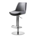 Chaise de bar My Comfort Line II Imitation cuir / Acier inoxydable - Argenté - Gris
