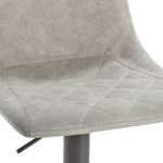 Chaise de bar myTOBY Imitation cuir / Acier - Anthracite - Sable vintage