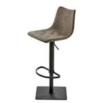 Chaise de bar myTOBY Imitation cuir / Acier - Anthracite - Limon vintage