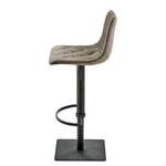 Chaise de bar myTOBY Imitation cuir / Acier - Anthracite - Limon vintage