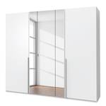 Drehtürenschrank Vanea Weiß - Weiß - Breite: 225 cm - 3 Spiegeltüren