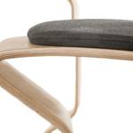 Hocker myERCOLINO Laneve-wol/echt houten fineerlaag - Antraciet