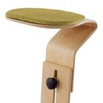 Tabouret myERCOLINO Laine de Laneve / Placage en bois véritable - Jaune olive