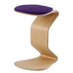 Hocker myERCOLINO Laneve-wol/echt houten fineerlaag - Paars