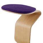 Hocker myERCOLINO Laneve-Wolle / Echtholzfunier - Violett