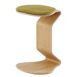 Tabouret myERCOLINO Laine de Laneve / Placage en bois véritable - Jaune olive